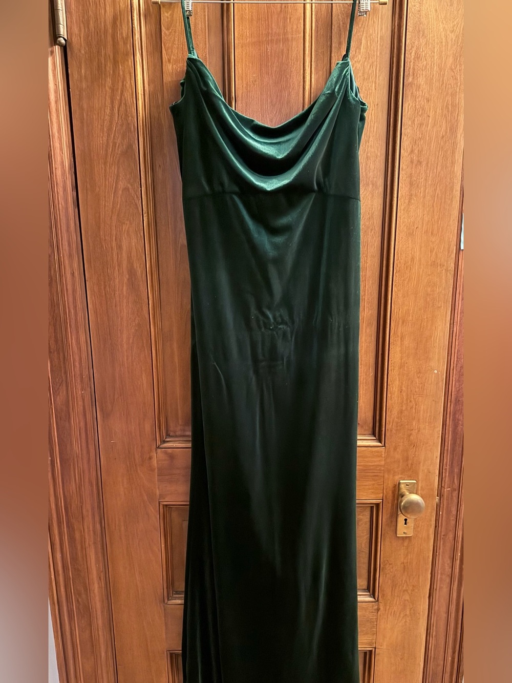 Tadashi Shoji Strappy Drape Neck Dress - Emerald - XL